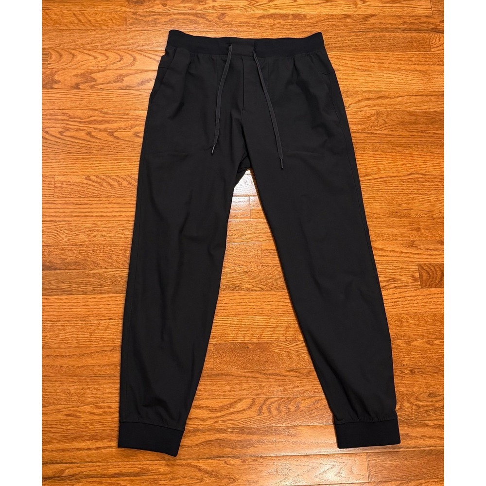 Lululemon ABC Jogger Warpstreme Mens Large 30" Black Athletic Pants LM5A85S